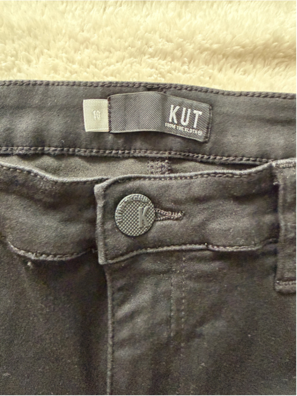 KUT from the Kloth Donna High Rise Ankle Skinny Jeans Black Size 10